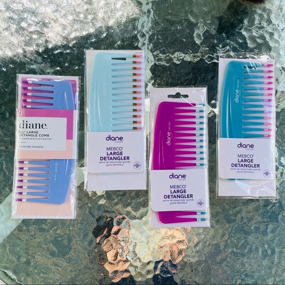 NEW Diane Fromm Mebco Large Detangler Comb Multi Color 4 Pack - Picture 3 of 3